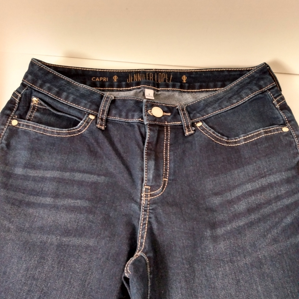 Jennifer Lopez Blue Denim Capri Jeans sz 6